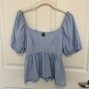Blue Flannel Blouse